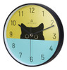 Lafocuse Reloj De Pared Silencioso De Gato Negro Sin Tictac 3