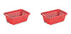 Kit 2 Cesto Organizador Multiuso Médio  Vermelho 0