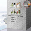 Durmmur 2-pack Acrylic Clear Shower Shelves, Adhesive Bathro 4