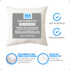 Kit 2 Enchimento Almofada Refil 50x50 Fibra 100% Siliconada 1