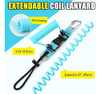 Owekfifv Scuba Diving Coil Landyard, Stainless Steel Spring 1