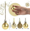 Adornos De Navidad Juego De 24 Minibolas Para Arbol Dorado 2 Adornos De Navidad Juego De 24 Minibolas Para Arbol Dorado 2