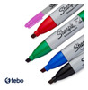 Marcadores Gruesos Sharpie Chisel X4 + Marcador Fino Febo 2