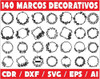 Pack Vectores Corte Laser - 140 Marcos Decorativos Calados 0