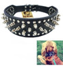 Cuero Pu Cuello Ajustable Sharp Tachonado Perro De Pinchos P 0