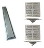 Combos Rejillas Mozart Piso Lineal 50x10 Cuadrada 20x20 X2 0