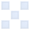 Kit 5 Painel Plafon 9w Quadrado Embutir 15x15 Branco Frio 0