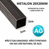 Barra De Aço Metalon 20x20 2pç 2m 2