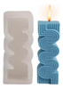 Molde De Silicona Pilar Con Ondas Especial Para Velas 1