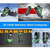 Crampones Para Botas De Nieve, 24 Puntas. Talla L - Verde. 4