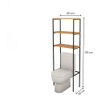 Organizador De Baño Con Estantes Para Inodoro Hierro  Madera 4
