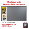 Projetor Scree Camada Reflexiva Luz De Tela De Metal Dobráve 4