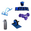 Kit Gym Full Mancuernas,tobilleras,botella,banda,rueda 0