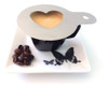 Estêncil Para Decorar Café/cappuccino Inox Escovado- Coração 3