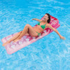 Colchoneta Inflable Pileta Intex Pocket Con Portavasos Rosa 2