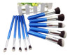 10 Pzs Brocha De Maquillaje Profesional Con Agarre Azul Y Pl 1
