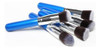 10 Pzs Brocha De Maquillaje Profesional Con Agarre Azul Y Pl 5