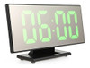 Relógio Preto  De Mesa Digital Led Verde Espelhado 0