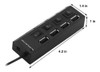 Hub Usb 2.0 De 4 Puertos Zapatilla Con Cable Y Switch 2
