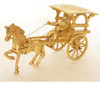 Carro De Caballos De Carruaje De Latón Vintage - Escritorio 0