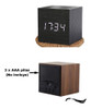 Reloj Despertador Simil Madera Digital 3