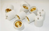 6 X Blanco Gu24 A E26/e27 Adaptadores Convertir Pin Base Acc 0