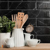 Revestimiento Subway Biselado Negro Marquina 8,5x30 1calidad 4