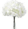 Ramo Hortensias Artificiales Tallo Desmontable 5pzas Blanco 0