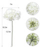 Ramo Hortensias Artificiales Tallo Desmontable 5pzas Blanco 2