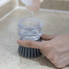 Cepillo Esponja Dispenser Detergente Con Base Gris 2
