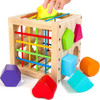 Hellowood Montessori Juguetes Para 1+ Años, Cubo Clasificado 0