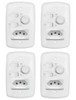 4 Controle De Ventilador Rotativos Com Tomada Bivolt Branco 0