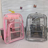Mochila Transparente Alça Reforçada À Prova D'água Rosa 7