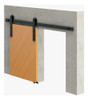 Kit Puerta Granero Eco Negro 3mts Interior Pampa 0
