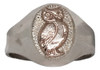 Anillo Profesor Plata Y Oro Buho Sello 2