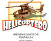 Maqueta Encastrable Helicóptero 30 Cm - Imaginarte Láser 1