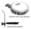 Torelli Kit Tamborim Com Platinela + Suporte Para Percussão 1