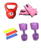 Kit Bandas Cir + Pesa Rusa 8 Kg + Tobillera 3kg + Mancuernas 0