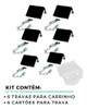 6 Travas P/ Carrinho De Compras + 6 Cartões Para Trava 1