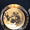Lâmpada De Noite De Bola De Cristal 3d Lua De Bola De Vidro 2