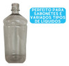 Kit 5 Frasco Transparente 1l Qualidade Premium Plástico Pump 3