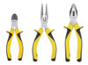 Kit 3 Pinzas Stanley Linea Pro Alicate Punta Fina Universal 0