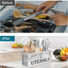 Organizador De Cocina Extra Grande Con 4 Compartimentos Blan 2
