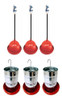 Kit  3  Pendulares  Galinha E 3 Comedouros Tubulares 10kg 0
