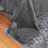 Manta De Lana De Tamaño Queen Gris De Microfibra 3