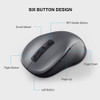 Wisfox  Mouse Inalmbrico De 2.4g Para Porttil, Mouse Ergonmi 4