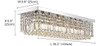 7pm Crystal Lámpara De Techo Candelabro Rectangular Moderno 2