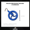 Polea Roldana 140mm Evol3800 Hierro Fundicion Albañil 1