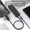 Onten Hub Usb C, 7 Puertos Usb 3.0 Hub Con 2