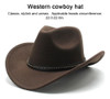 Boné Casual Unissex Western Cowboy Para Chapéu Feminino, Aba 4